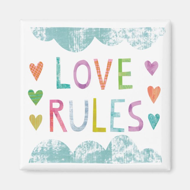 Íman Magic Love Rules with Hearts (Frente)