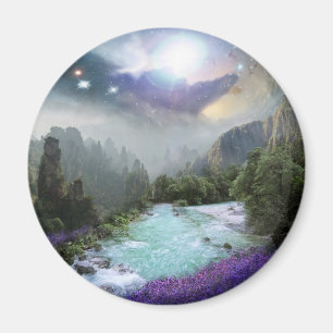 Íman Magical Nature Landscape with Rushing Water