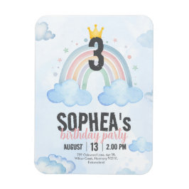 Íman Magical Rainbow Birthday Invitation