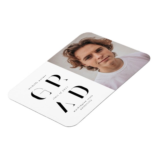 Íman magnata elegante do anúncio de graduação em script (Left Side)