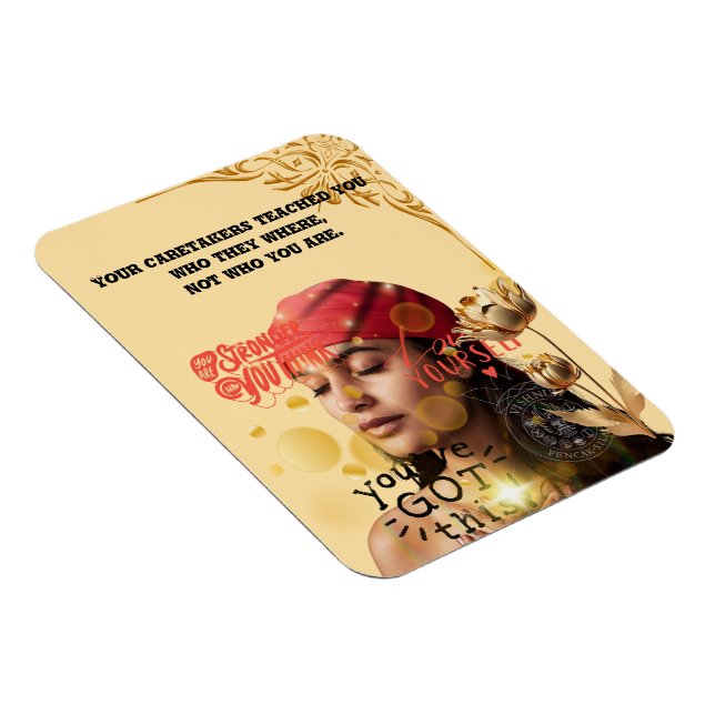 Íman magneet met inspirerende tekst (Lado Direito)