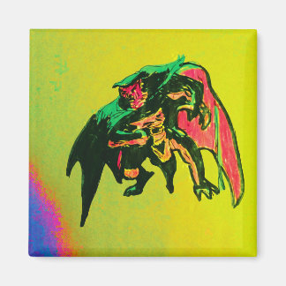 Íman Magnet 2inx2in do Halloween Gargoyle desenhado à M