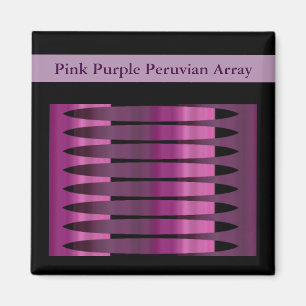 Íman Magnet 2x2 roxo, rosa, de matriz peruana
