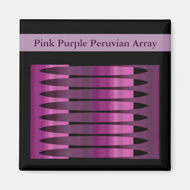Íman Magnet 2x2 roxo, rosa, de matriz peruana (Frente)