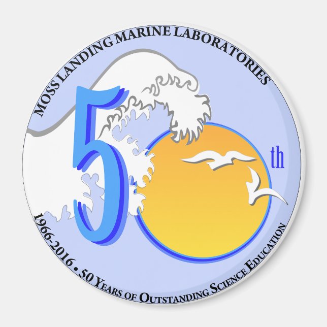 Íman Magnet (3" redondos): MLML 50.a onda/sol (Frente)