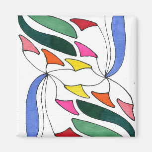 Íman Magnet Abstrato de arte "soprando no vento"