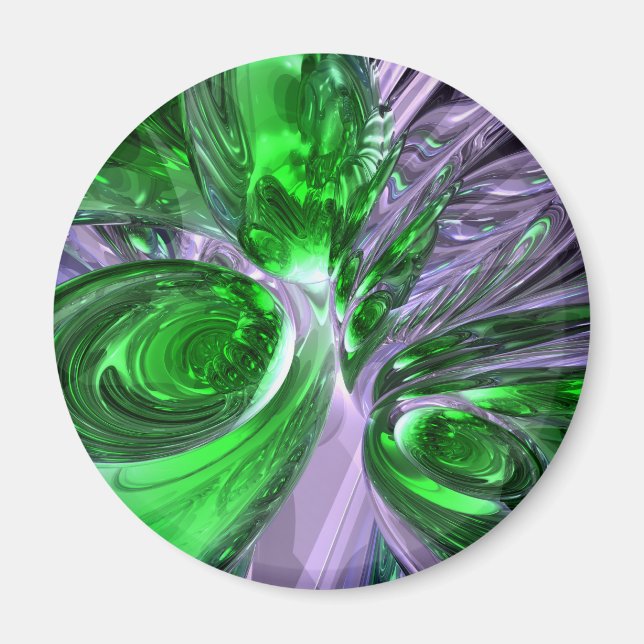 Íman Magnet Abstrato verde fantasma (Frente)
