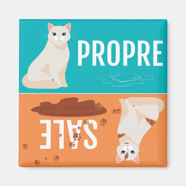 Íman Magnet aimanté pour lave-vaisselle "propre-sale" (Frente)