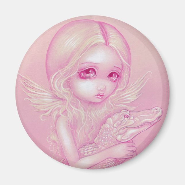 Íman Magnet "Albino Alligator Angel" (Frente)