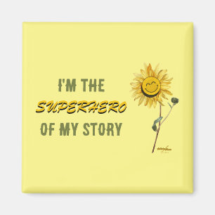 Íman Magnet Amarelo Super-Herói da Poeta Adiela Akoo