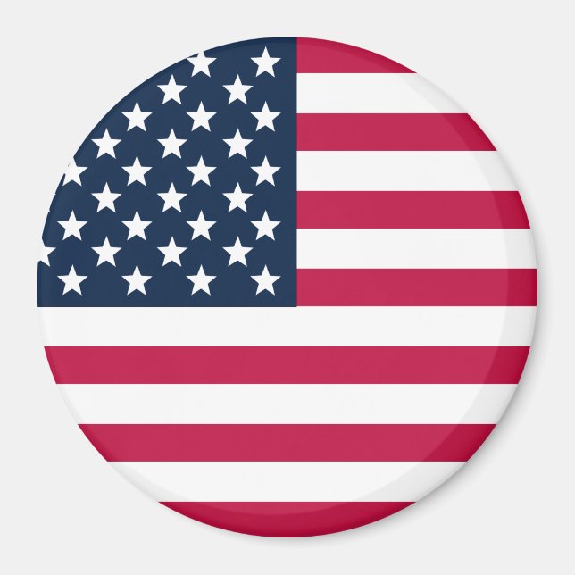 Íman Magnet American Flag Round (Frente)