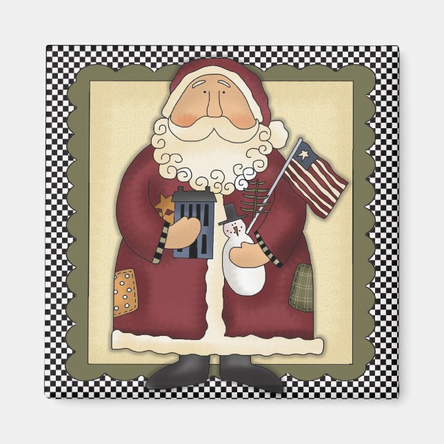 Íman Magnet americana Santa Claus (Frente)