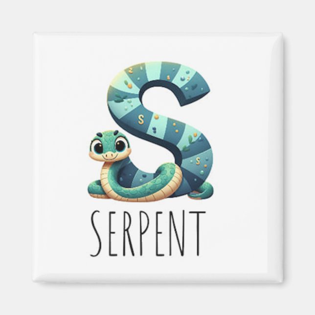 Íman Magnet Animaux Rigolos Lettre S (Frente)