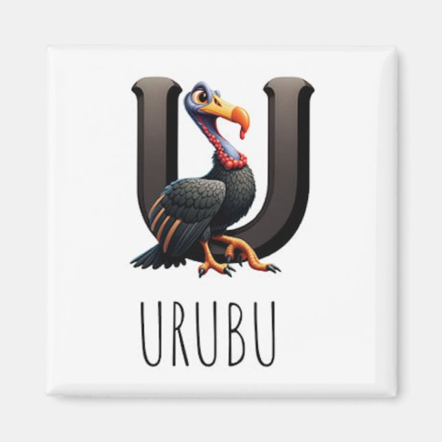 Íman Magnet Animaux Rigolos Lettre U (Frente)