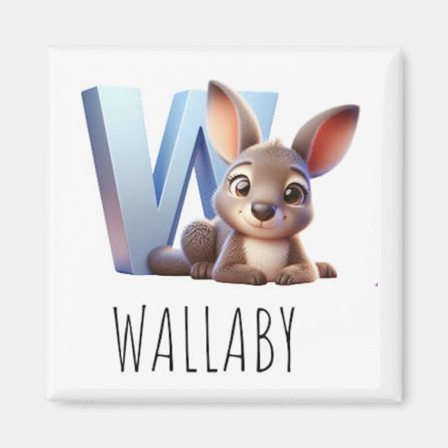 Íman Magnet Animaux Rigolos Lettre W (Frente)