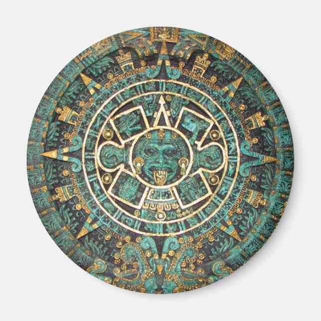 Íman Magnet, Antigo Calendário Aztec (Frente)