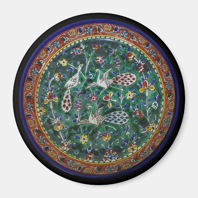 Íman Magnet Armênio — Aves Cerâmicas e Flores (Frente)