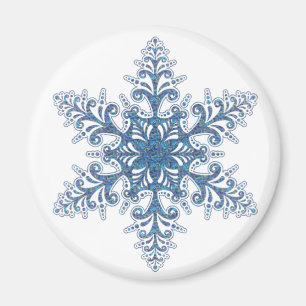 Íman Magnet Azul Floco de Neve
