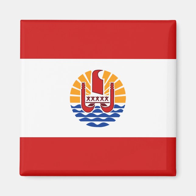 Íman Magnet - Bandeira da Polinésia Francesa (Frente)