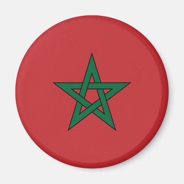 Íman Magnet - Bandeira do Marrocos (Frente)