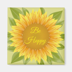 Íman Magnet Be Happy Sunflower