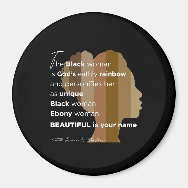 Íman Magnet Beautiful is your name (Frente)