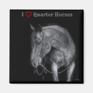 Íman Magnet Black & White Quarter Horse