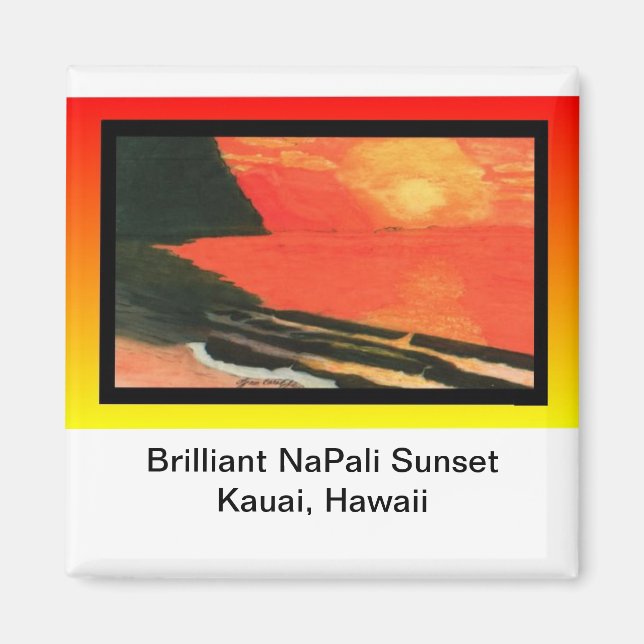 Íman Magnet-Brilliant NaPali Sunset (Frente)