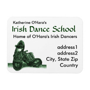 Íman Magnet, Cartão de visita de dança, irlandês