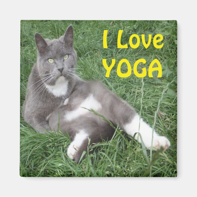 Íman Magnet Cat I Love Yoga (Frente)