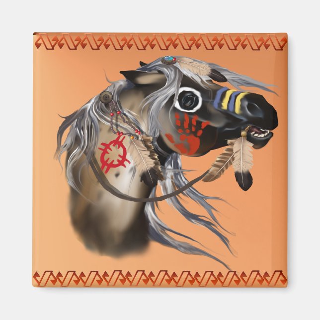 Íman Magnet Cavalo de Guerra (Frente)