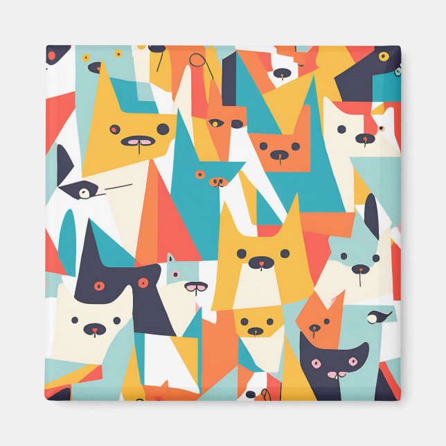 Íman magnet chien style picasso  (Frente)