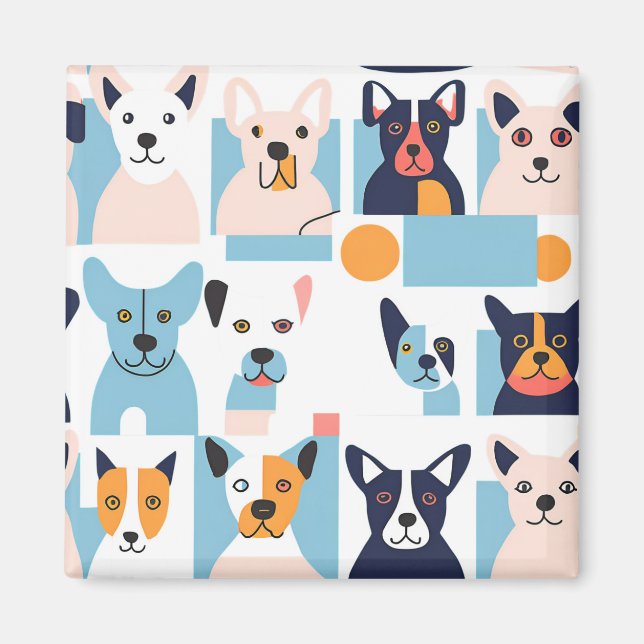Íman magnet chiens style picasso  (Frente)