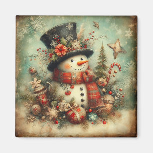 Íman Magnet Clássico de Snowman de Natal