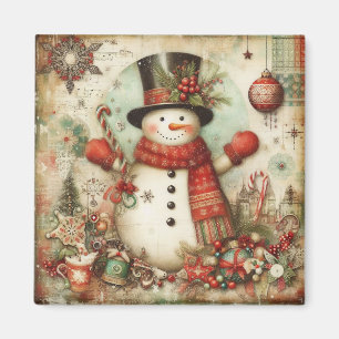 Íman Magnet Clássico de Snowman de Natal