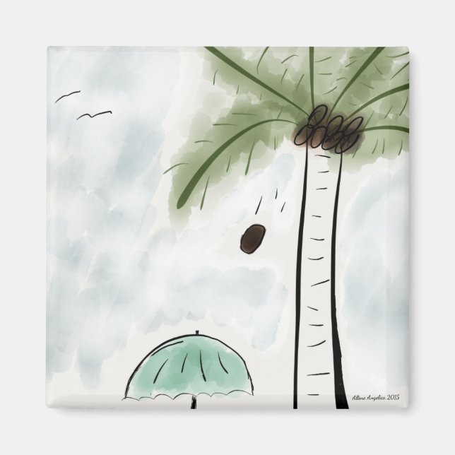 Íman Magnet-Coconut Woes Quadrado (Frente)
