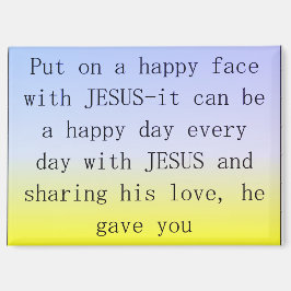Íman Magnet! Coloque um rosto feliz com Jesus