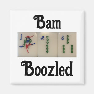 Íman Magnet com azulejos de bambu - mahjong - bambozled