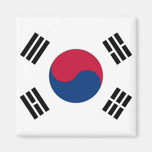 Íman Magnet com bandeira da Coreia do Sul