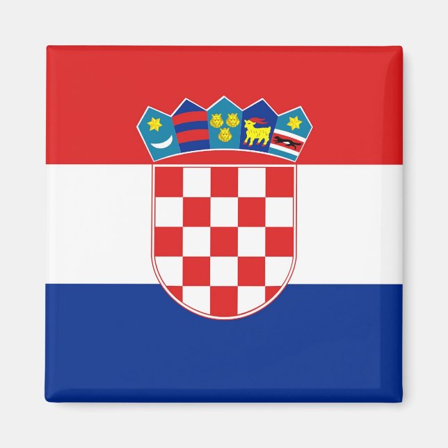 Íman Magnet com bandeira da Croácia (Frente)