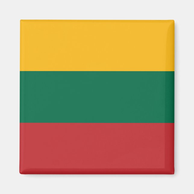 Íman Magnet com Bandeira da Lituânia (Frente)
