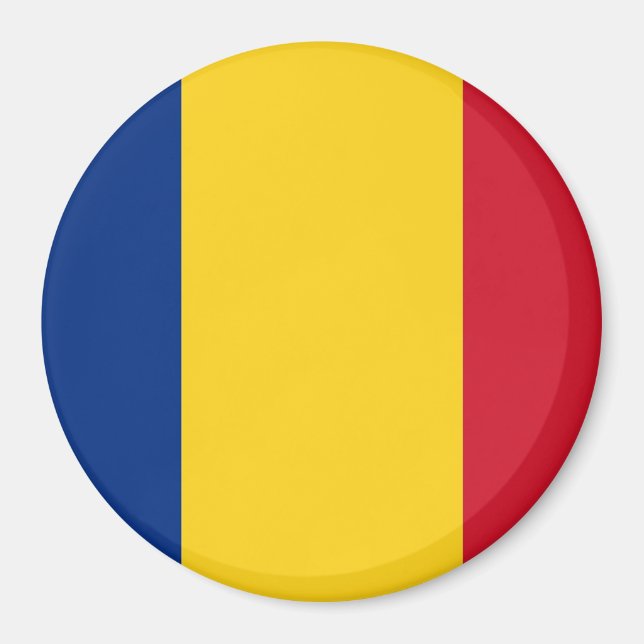 Íman Magnet com Bandeira da Romênia (Frente)