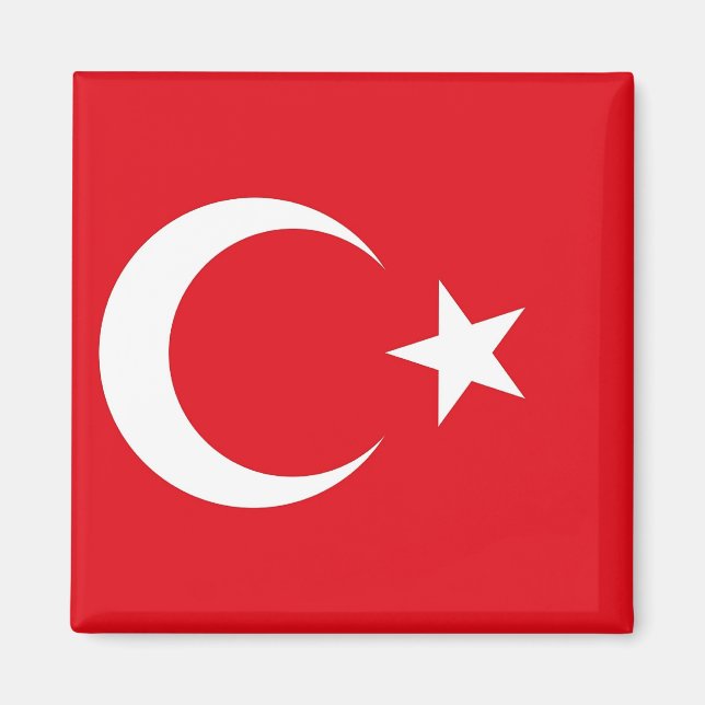 Íman Magnet com Bandeira da Turquia (Frente)