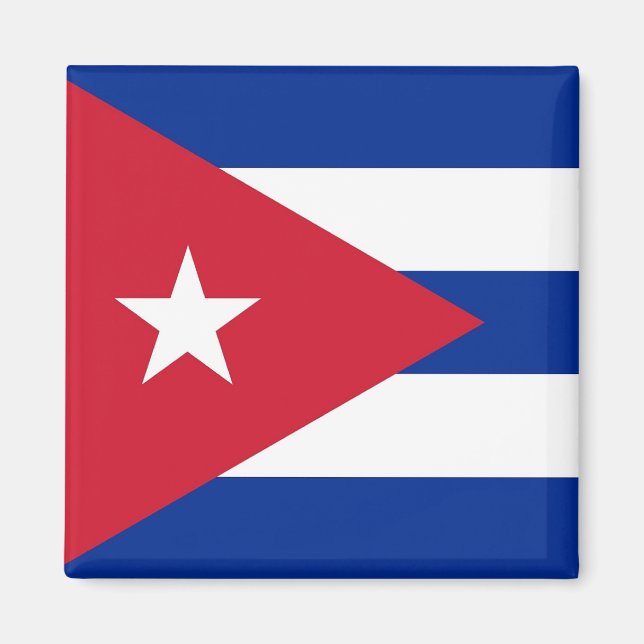 Íman Magnet com Bandeira de Cuba (Frente)