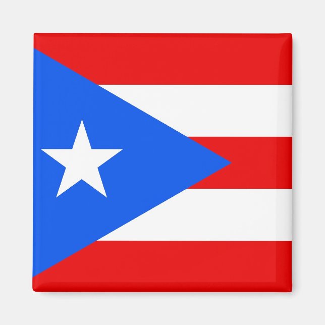 Íman Magnet com bandeira de Porto Rico - EUA (Frente)