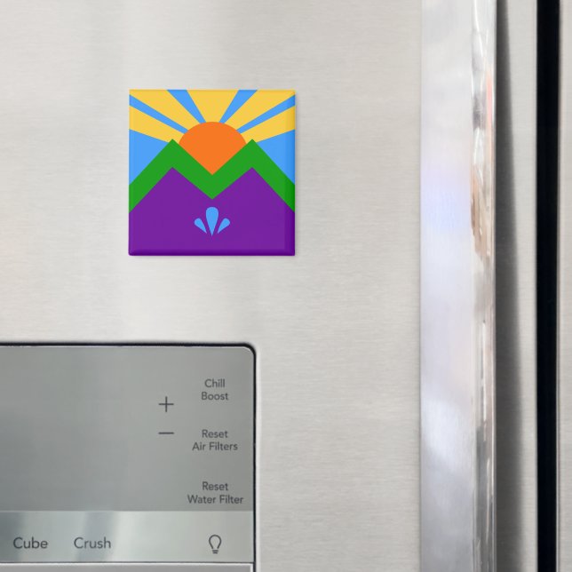 Íman Magnet com bandeira de Primavera Manitou (In Situ (Fridge))