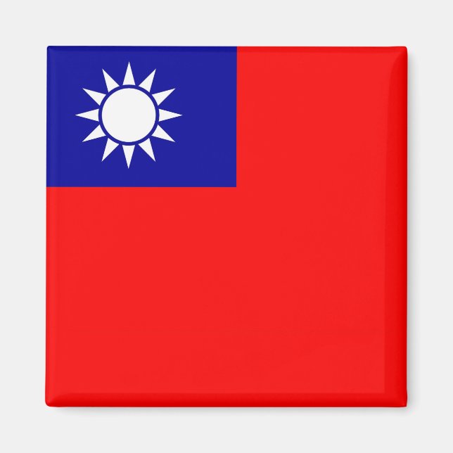 Íman Magnet com Bandeira de Taiwan (Frente)