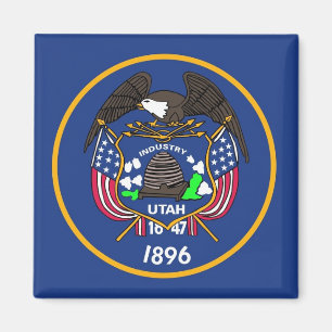 Íman Magnet com Bandeira do Estado de Utah - EUA