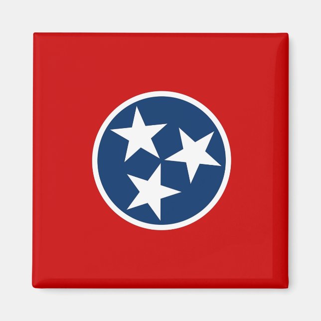 Íman Magnet com Bandeira do Estado do Tennessee - EUA (Frente)