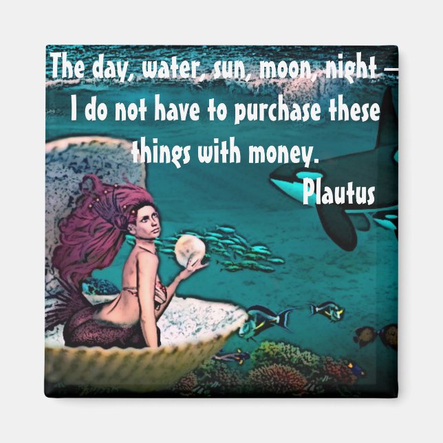 Íman Magnet com citação de Plautus (Frente)